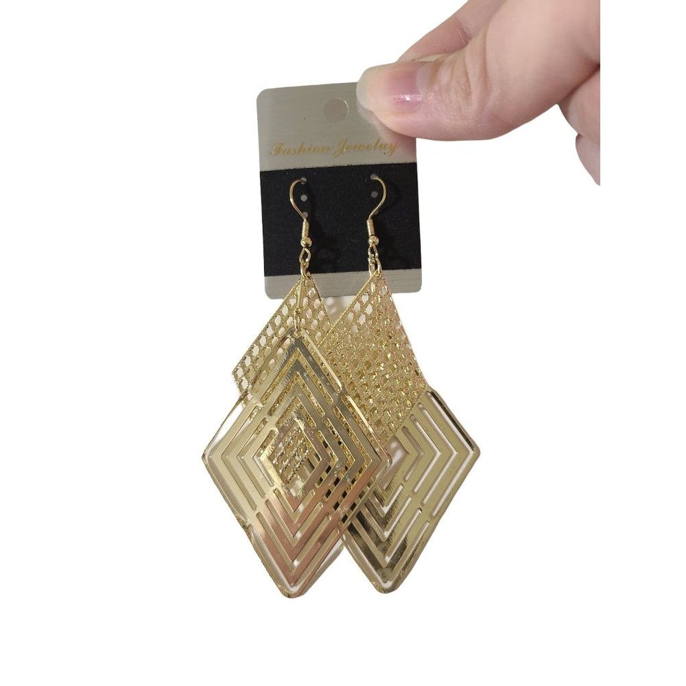 New gold Color Large Earrings